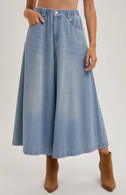 The Denim Culotte (lt denim)