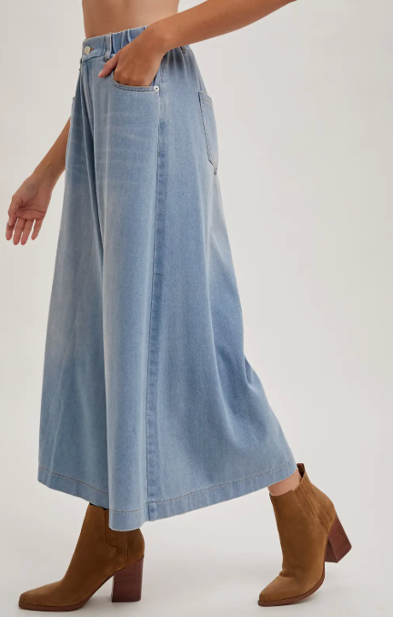 The Denim Culotte (lt denim)