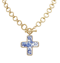 Chinoiserie Cross Necklace