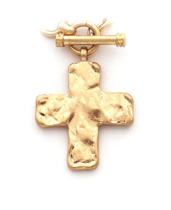 Toggle Cross Necklace