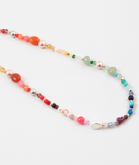 Color Rainbow Bead Necklace