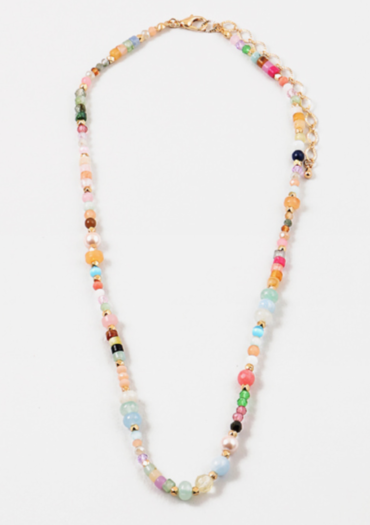 Light Rainbow Bead Necklace