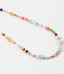 Light Rainbow Bead Necklace