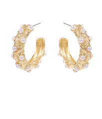 Dotted Pearl Hoop
