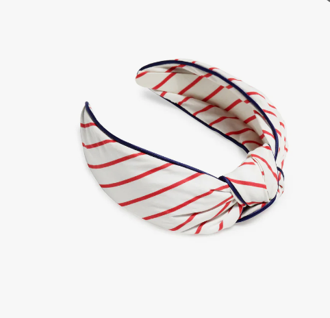 Red + White Stripe Headband