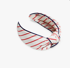 Red + White Stripe Headband