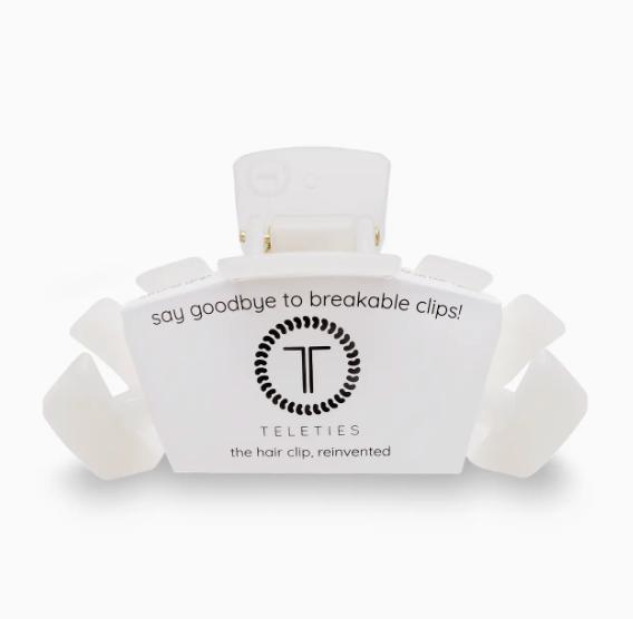 Teleties Medium Hair Clip (Coconut White)