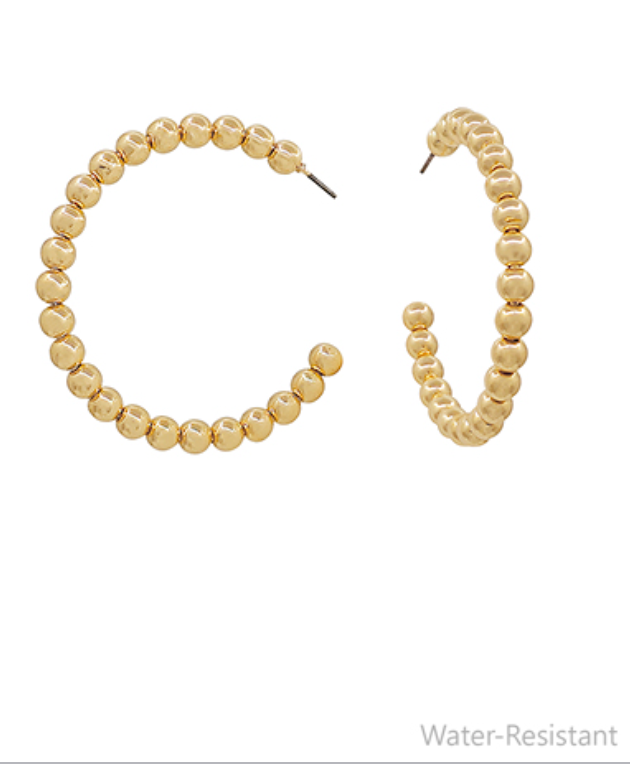 Gold Bead Hoop