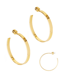 Flat Gold Hoop