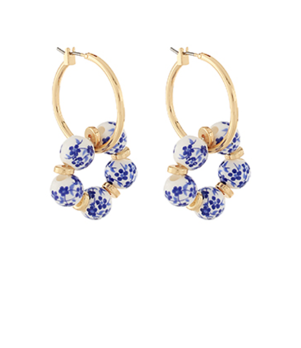 Blue + Gold Hoop
