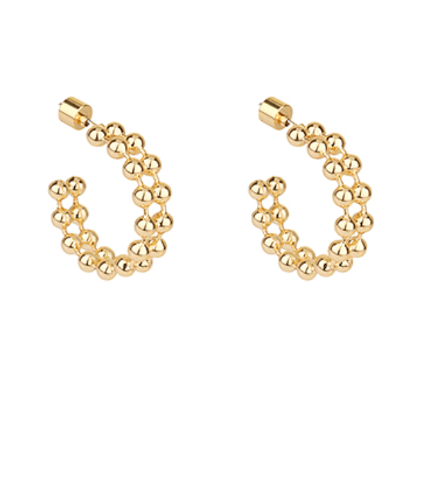 Linked Bead Hoop (30 mm)