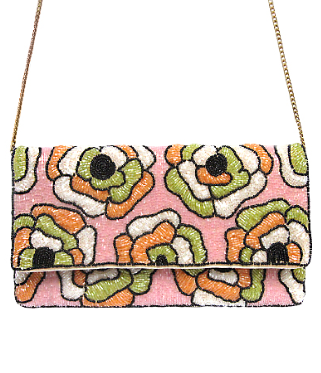 Floral Bead Clutch