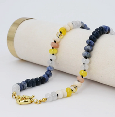 Brooke Navy Gemstone Necklace