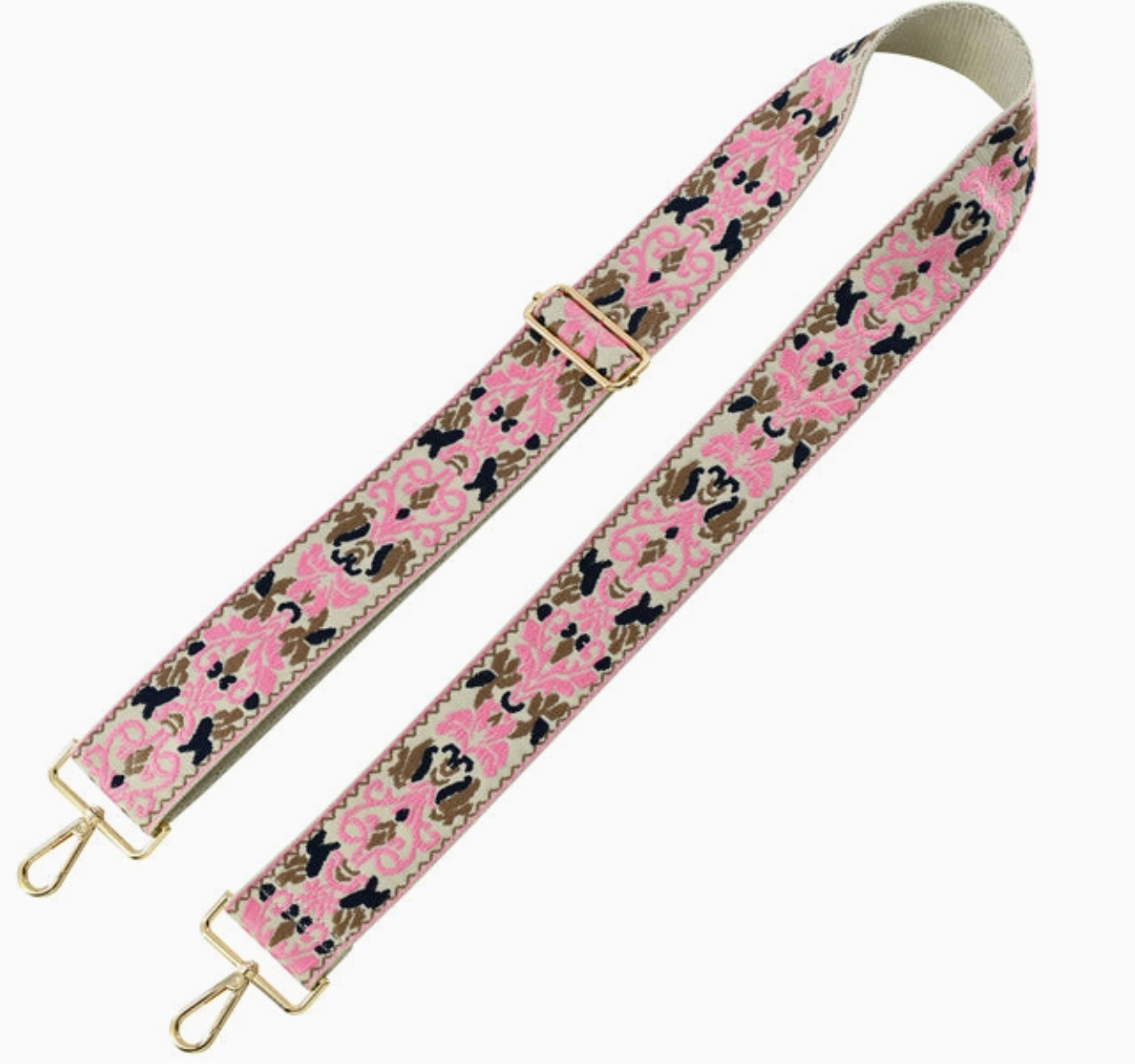 Boho Bag Strap (pink/navy)