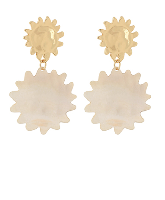 Sun Shell Drop Earring
