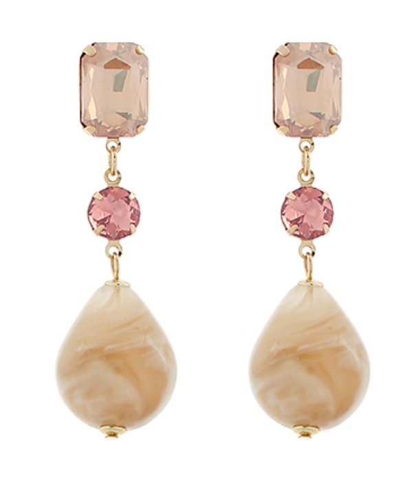 Glass Drop Earring
