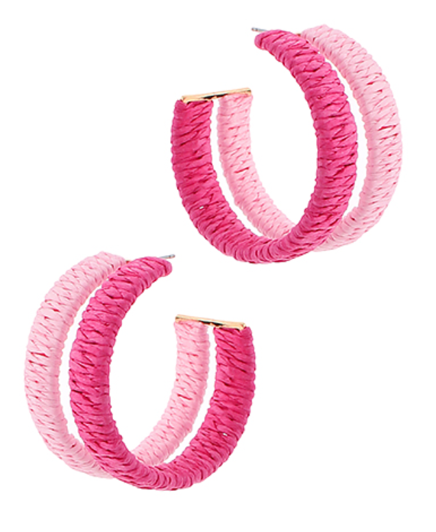 Raffia Duo Hoop