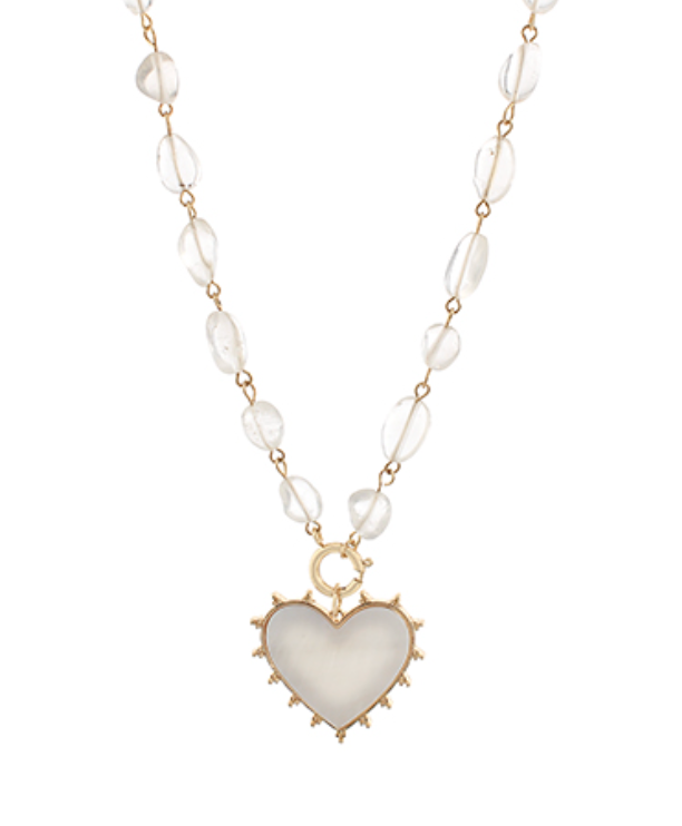 Clear Heart Necklace