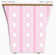 Cache Pot Candle (Greek Key/Pink) (Blue Spa)