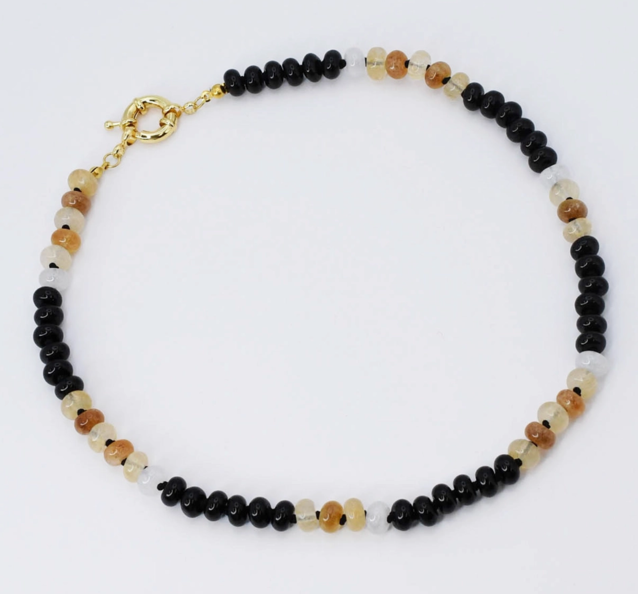 Brooke Black Gemstone Necklace