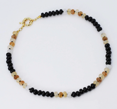 Brooke Black Gemstone Necklace