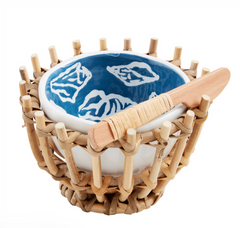 Blue Sea Woven Tidbit Set