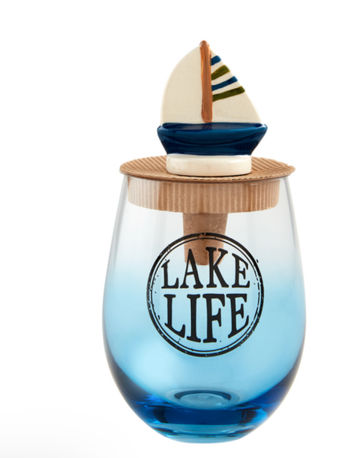 Lake Life Wine Glass Set
