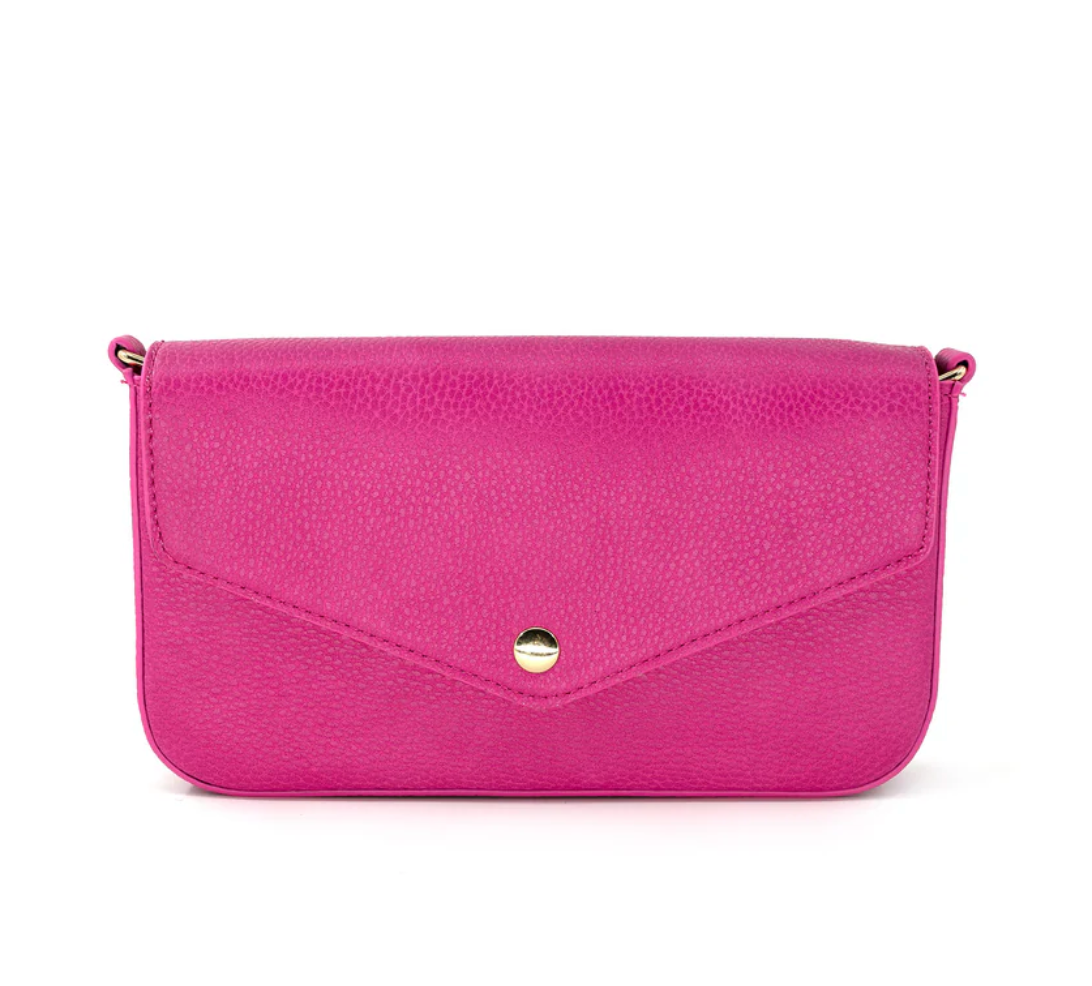 The Double Take Clutch (fuchsia)