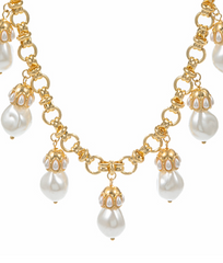 Pearl Drops & Champagne Dreams Necklace