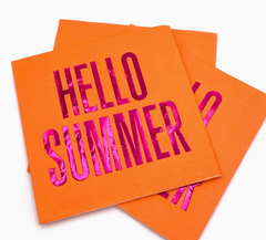 Hello Summer Cocktail Napkin