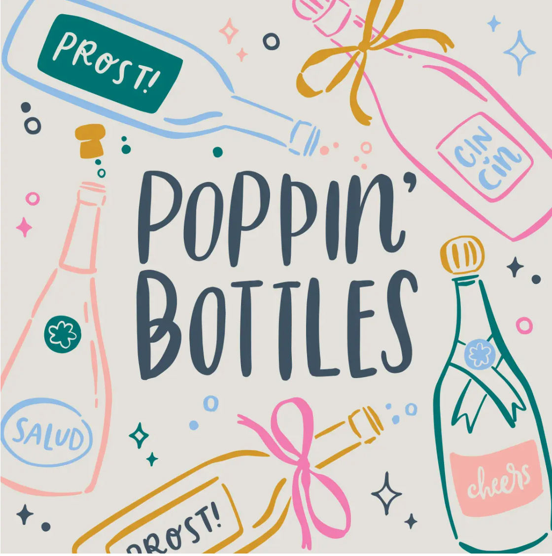 Poppin’ Bottles Cocktail Napkins