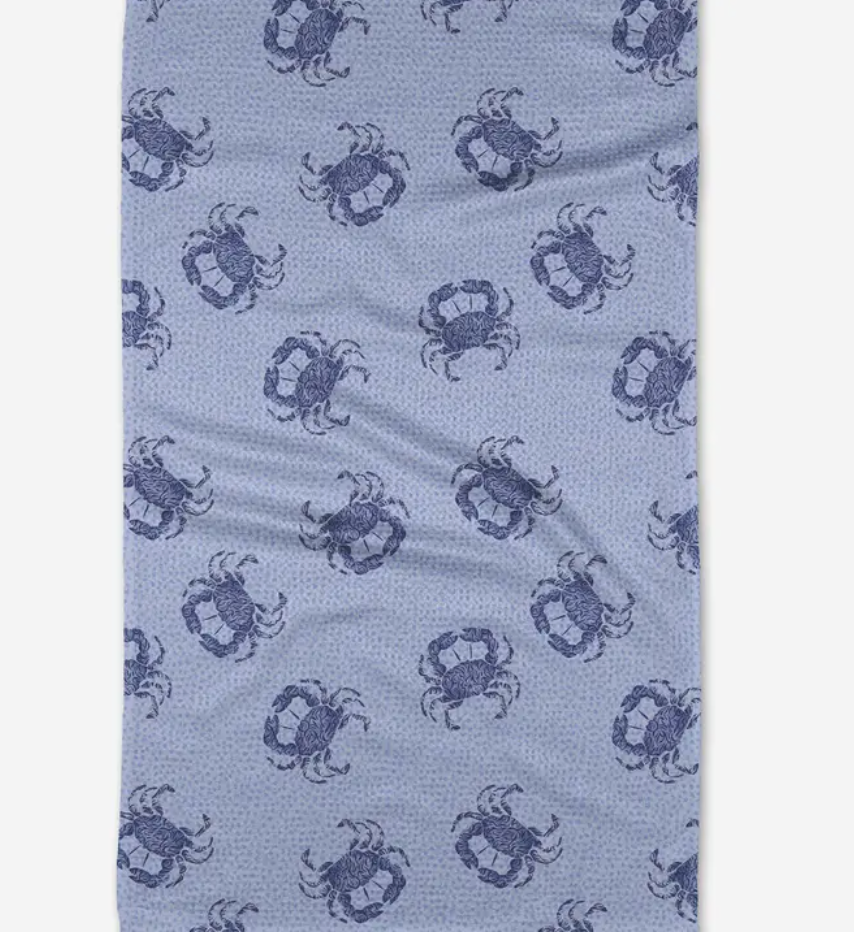 Summer Crabs Tea Towel