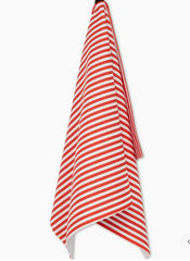 Summer Stripes Red Tea Towel