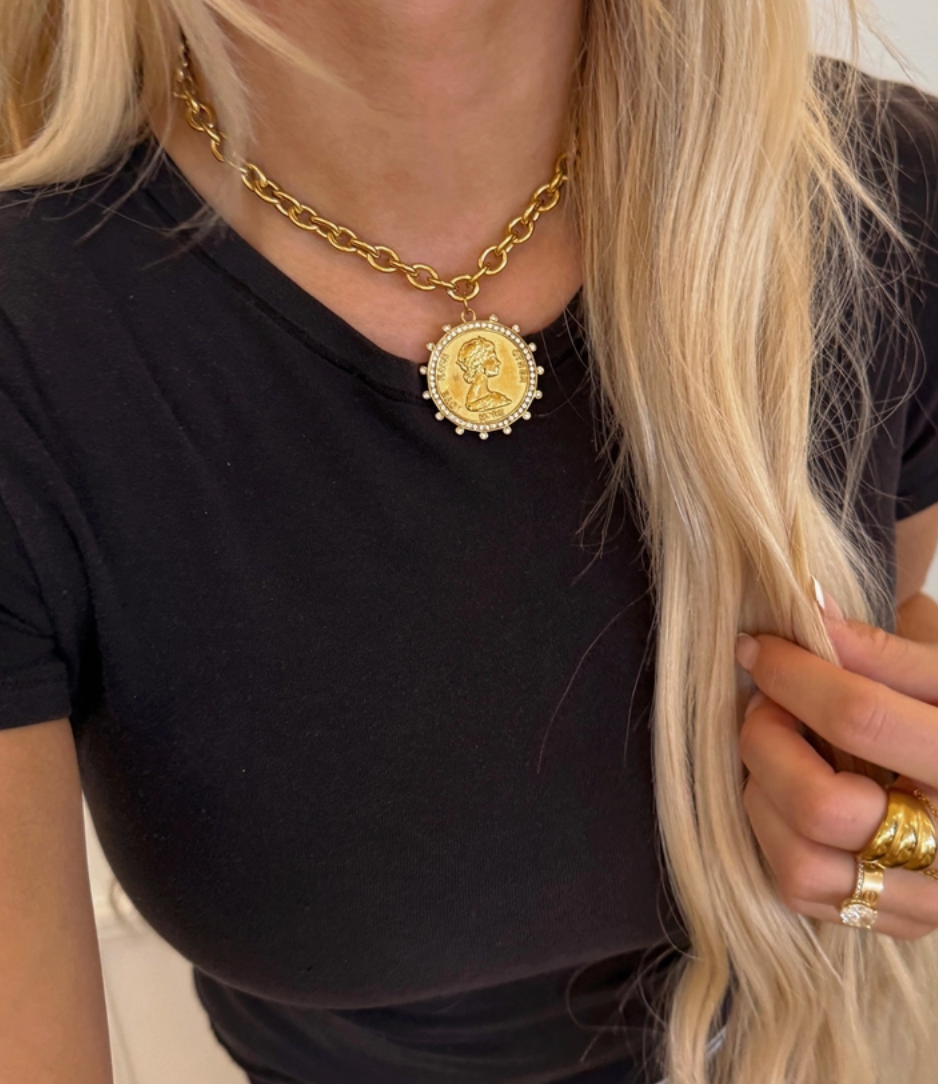 Crown Medallion Necklace