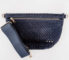 Suede Woven Bum Bag