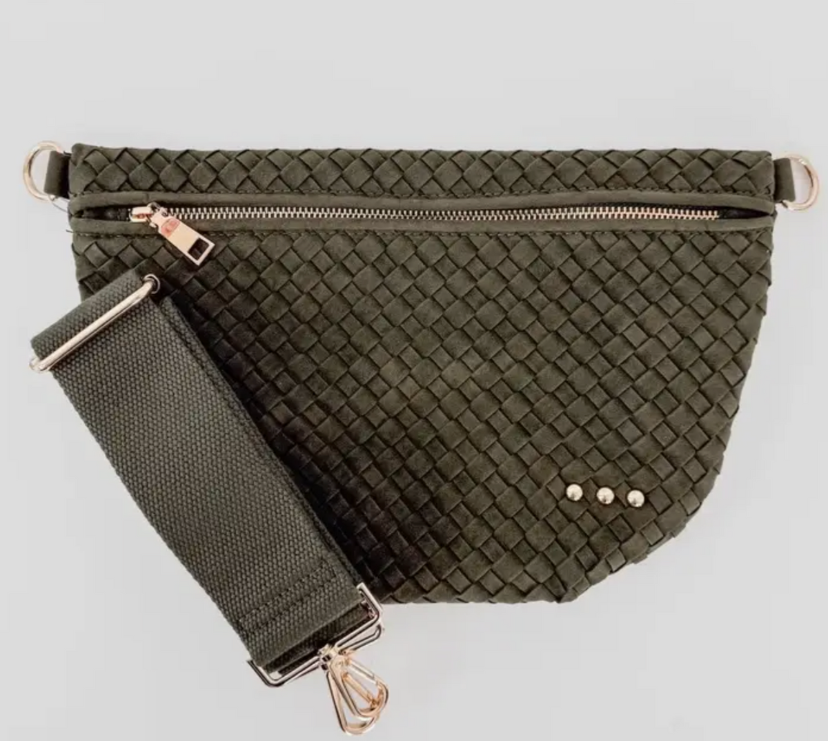 Suede Woven Bum Bag