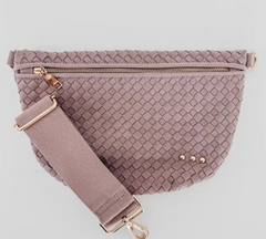 Suede Woven Bum Bag