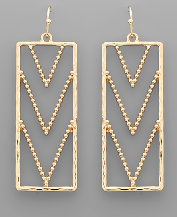Golden Arrow Drop Earring