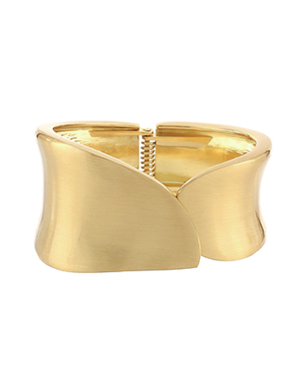 Brushed Gold Wave Cuff