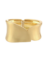 Brushed Gold Wave Cuff
