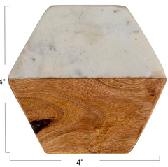 Marble + Mango Coaster Set