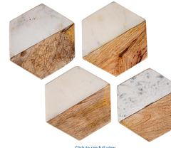 Marble + Mango Coaster Set