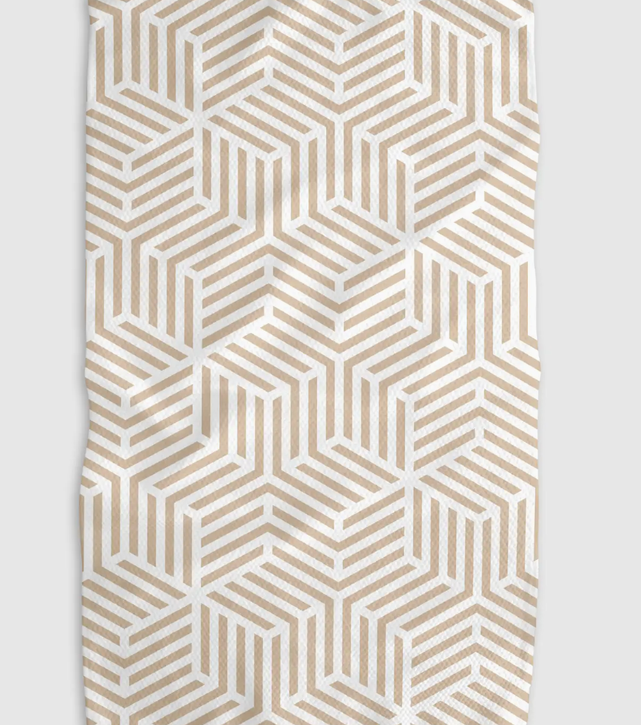 Stacked Cubes Tea Towel