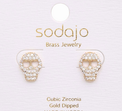 Spooky Spark Skull Stud