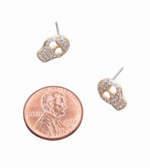 Spooky Spark Skull Stud