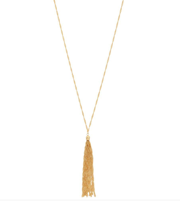 Golden Tassel Pendant Necklace