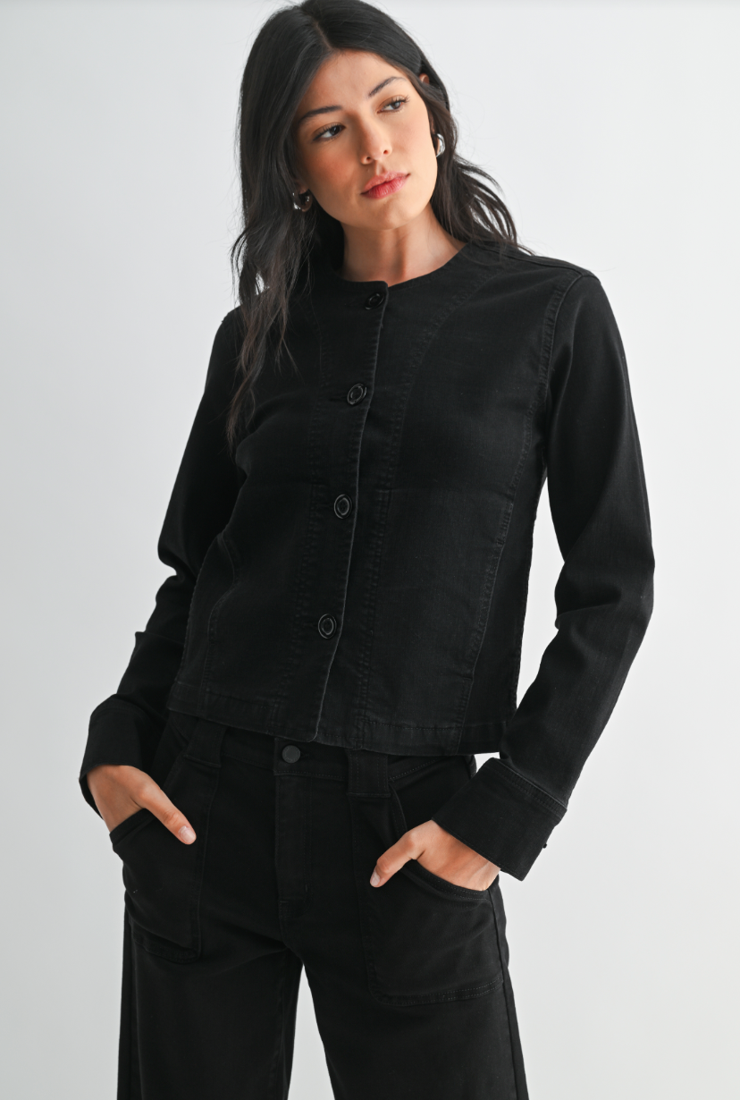 Barrel Denim Jacket (black)
