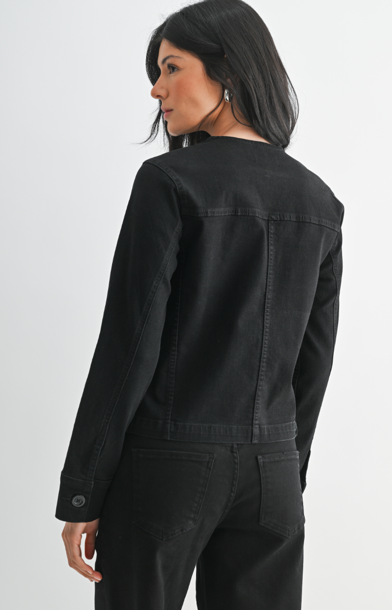 Barrel Denim Jacket (black)