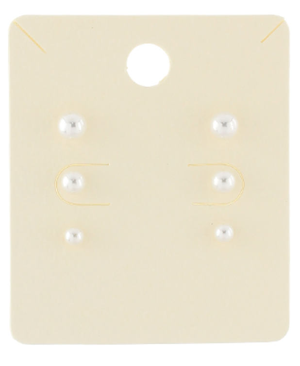 Sterling Pearl Stud Trio