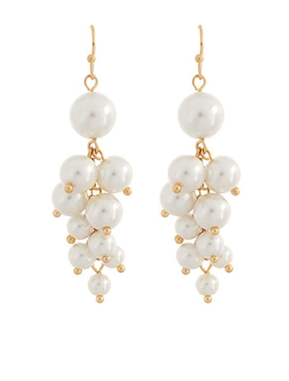 Pearl Grape Drop Earring